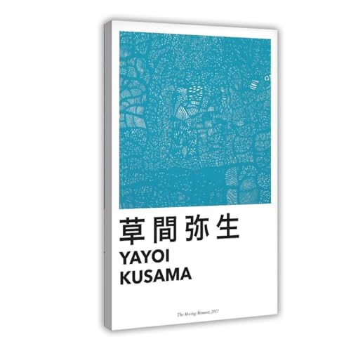 Toile japonaise Yayoi Kusama The Moving Moment Blue 30x45 cm