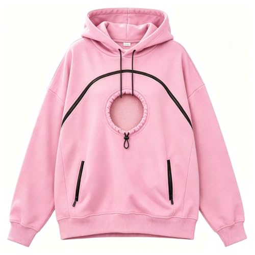 Women's Hoodie Cat Pouch Plush Oversized Fleece Fuzzy Vintage Sweatshirt - image 4