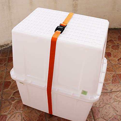 Magarrow Sturdy Lashing Straps Tie Down Strap With Heavy Duty Cam Lock Buckle, Pack Of 8 (6.5 Feet, White Buckle/Black Strap) #TOP5