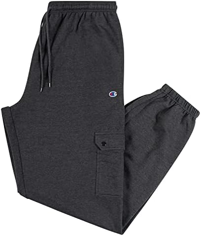 Champion Mens Joggers with Cargo Pockets, Big and Tall Sweatpants for Men