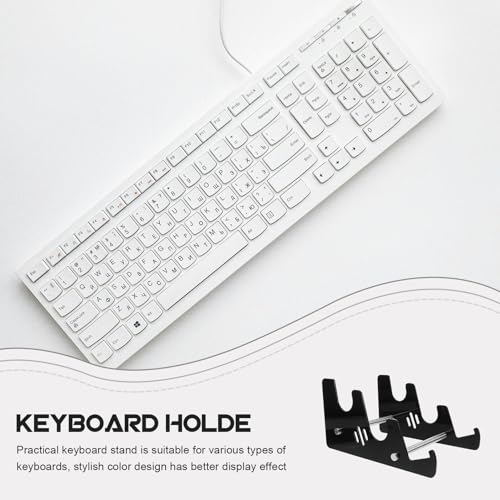 Support de clavier en acrylique noir pour bureau - 5