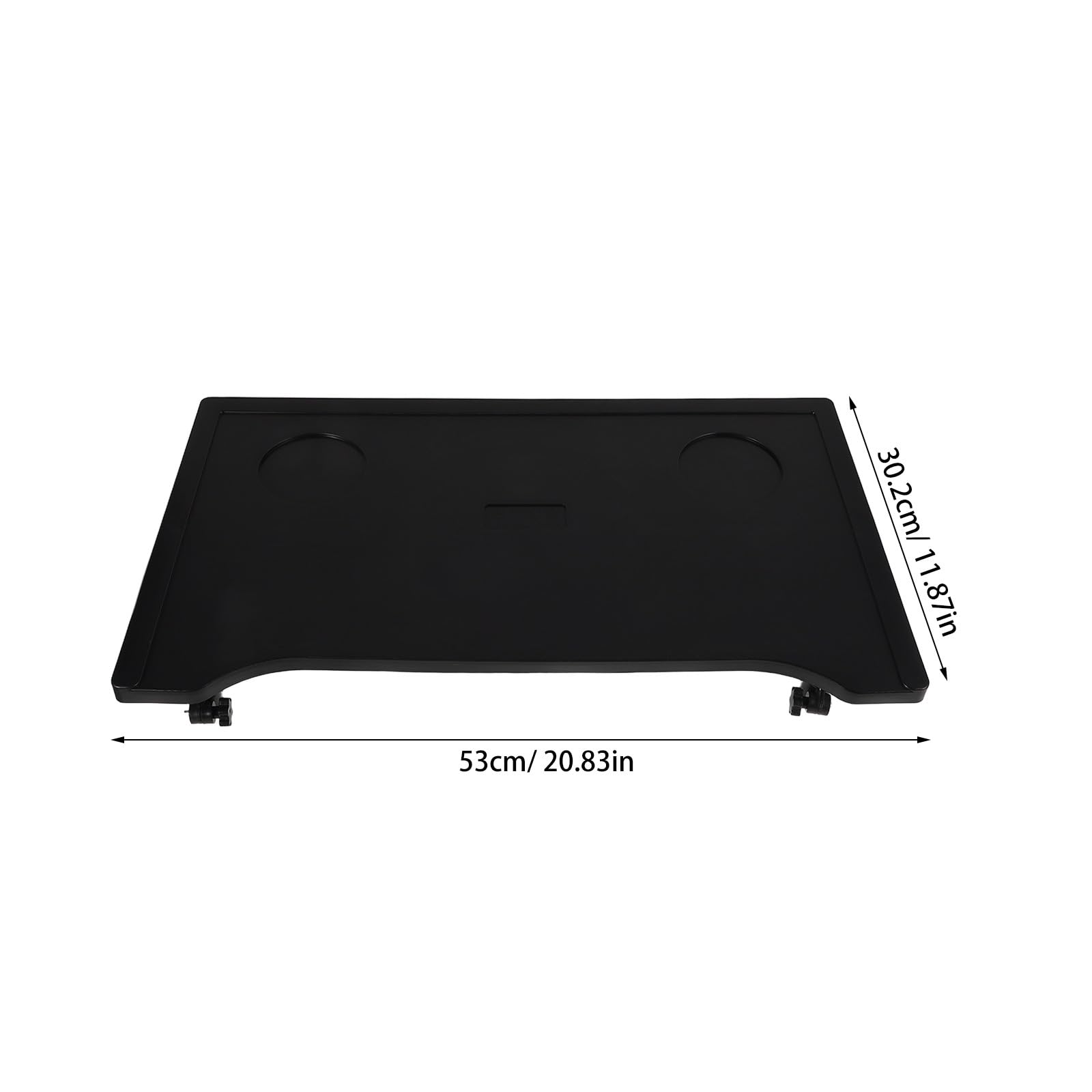Tavolo Pieghevole con Superficie Comoda in Plastica Nera per Sedia a Rotelle Leggero e Portatile per Pranzi Indoor e Outdoor per Adulti