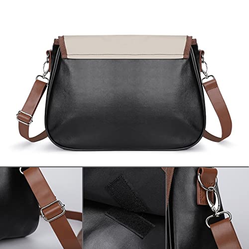 FunnyStar Psychedelic Death's Head Hawk Moth Shoulder Messenger Bag PU Leather Crossbody Bags Purses Shoulder Satchel for Women3