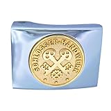 GravurManufakturBerlin Koppelschnalle Schlosser Handwerk Zunftzeichen Geselle Koppelschloss (Silbern-Golden)