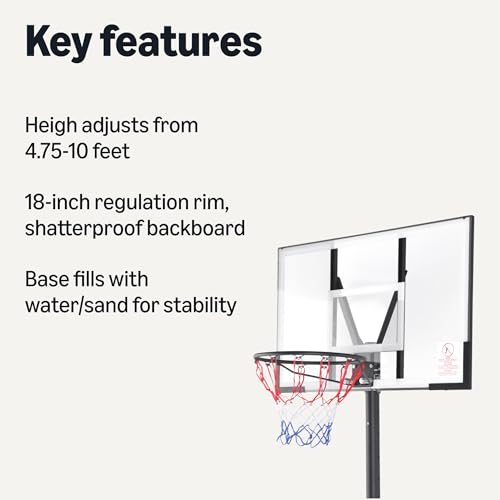 Amazon Basics Portable Basketball Hoop Outdoor Goal System, 1,45m a 3,05m Adjustable by Amazon Basics - Image 2