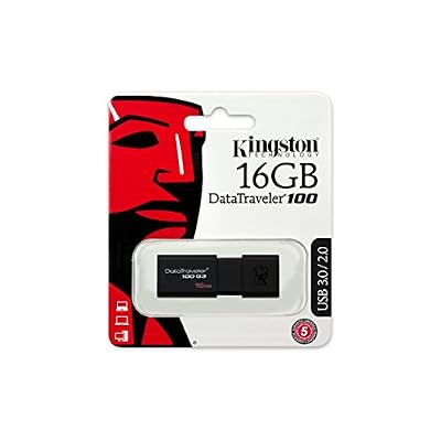 Kingston 16GB 100 G3 USB 3.0 DataTraveler (DT100G3/16GB), Black