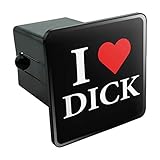 I Love Dick Heart Tow Trailer Hitch Cover Plug Insert