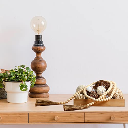 Jutom 20 Pieces Decorative Balls For Bowls, Assorted Decorative Balls Set, Bowl Decorative Filler And 58 Inches Wood Bead Garland With Tassels For Vase Bowl Filler Table Decoration #TOP7