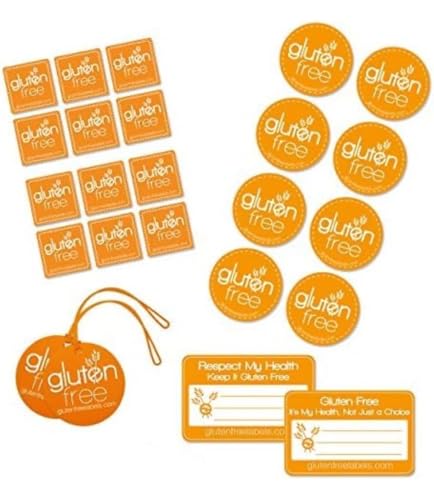 Gluten Free Labels - Orange Starter Kit for Those on Gluten Free Diets