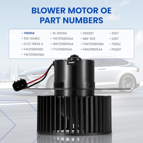 Image of HVAC Blower Motor 700014 Compatible with Ford Crown Victoria 2005-2011, Compatible with Mercury Grand Marquis, 4W7Z19805AA, 75852, 15-80094, A /C Blower Motor Assembly