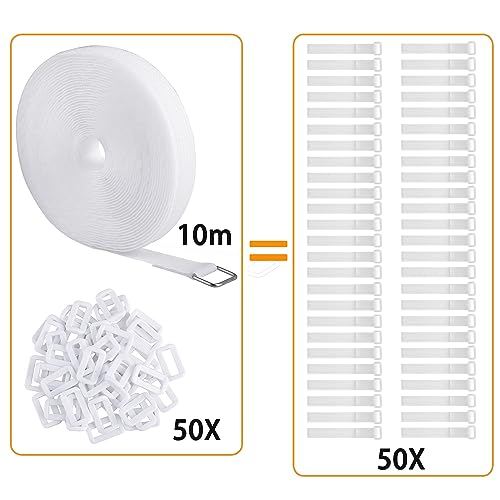 image for WSZJINB 32Ft x 0.8In adjustable Cable Straps with Buckles, Free Cut Le