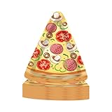 SHEPAILAI 30 PCS Pizza-Shaped Disposable (9 Inches) Fun Party Plates for Kids Birthday, Pizza Party, Baby Shower, Picnic - Decorative Paper Plates for Boys Girls Theme Decor
