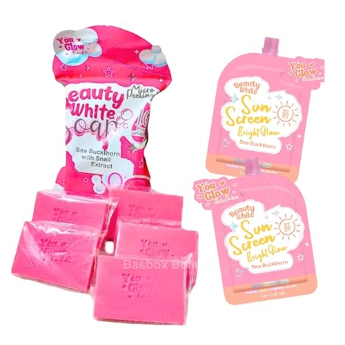 5 Bars You Glow Babe Beauty White Soap + You Glow Babe Sunscreen Twin-Pack