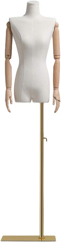 Mannequin Torso Mannequin Stand Female Mannequin Dress Form Torso with Metal Base Off White Premium Fully Pinnable Women's Dress Form for Pants Clothing Dr