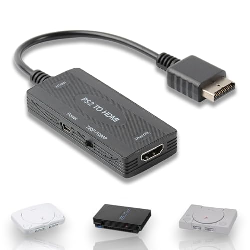 yK&SGAMERz vXe2 HDMIϊ Ro[^[ iPS1/PS2/PSone Ήj vCXe[V HDMI 1080p ϊ A_v^[