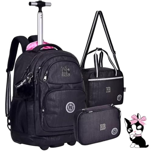 Kit Escolar Completo Rebecca Bonbon, Mochila com Rodinhas, Lancheira Térmica e Estojo 36 Lápis, Material Poliéster, P/Crianças, Meninas, Juvenil (Kit Material Escola RB24530)