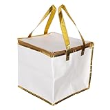 OSALADI 保温蛋糕袋 大容量防水保温バッグ ケーキ専用 断熱食料品バッグ 手提げ式ショッピングトート 冷温両用