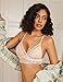 Avidlove Sexy Bralettes for Women V Neck Lace Bralettes No Underwire Lingerie Beige L