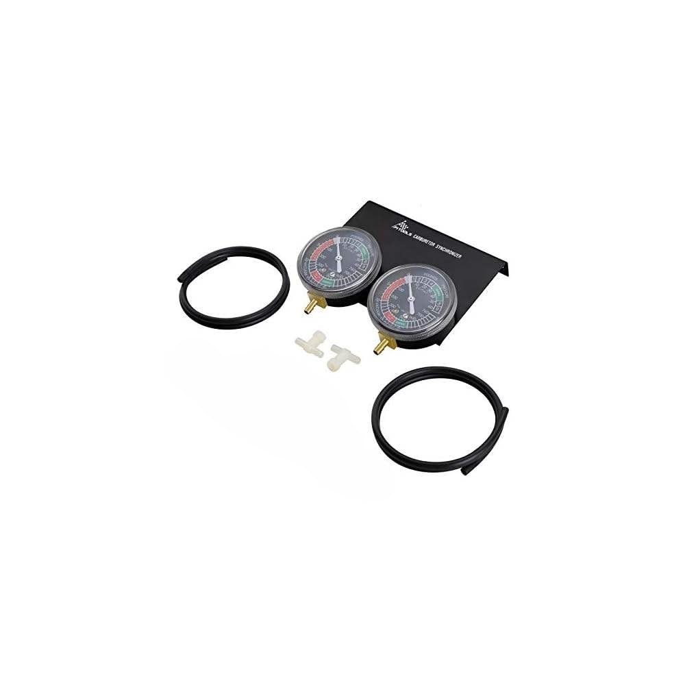 P1 Tools Motorrad Vakuum Vergaser Synchronisator Vergaser Sync Manometer 2 Zylinder | Vergaser-Sync-Messgerät zum Ausgleich des Vakuumdrucks an 2-Zylinder-Motorradvergasern