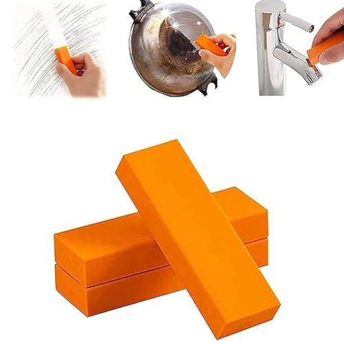 Kit para borrar arañazos de acero inoxidable, 3 gomas mágicas para eliminar el óxido para limpiar y eliminar las manchas de agua y el óxido en los aparatos y utensilios de cocina