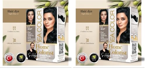 Saç Boyası, Home Colorist Set, 1.1 Gece Mavisi Nıght Blue (2 paketi)