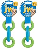 JW Pet Company Mini Invincible Chains Dog Toy, Colors Vary (Pack of 2)