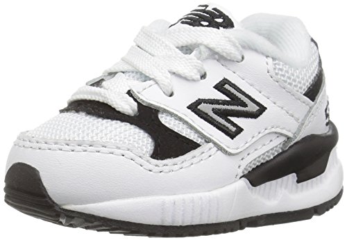 New Balance Kid's 530 V1 Sneaker, White/Black, 12 M US Little Kid (4-8 Years)