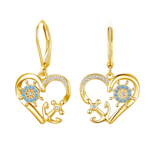 Boucles d'oreilles ancre argent 925 anti-allergie pour oreilles sensibles
