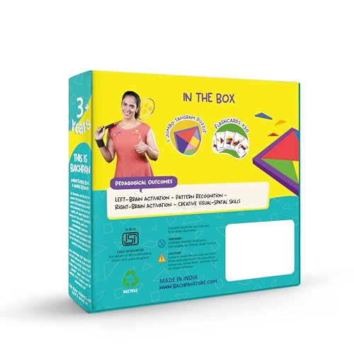 Image of Tangram Puzzle for Kids Age 3-8 | Smart Shapes Educational Learning Toy | Brain Development & Pattern Building Game | Montessori STEM Activity Kit with Flashcards | Gift for Boys & Girls
