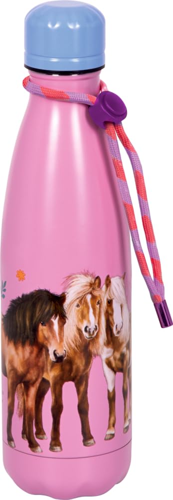 Bouteille isotherme Amis des chevaux 0.5l idéale pour les sorties scolaires et le pique-nique
