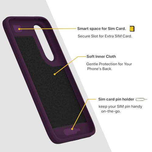 Image of Outlouders Back Cover for Vivo V70 FE 5G Soft Matte Silicone Cover with Slim Fit | Mag-Safe Logo (Not Mag-Safe Compatible) | Shockproof | Camera Protection Bumper Case (Purple)