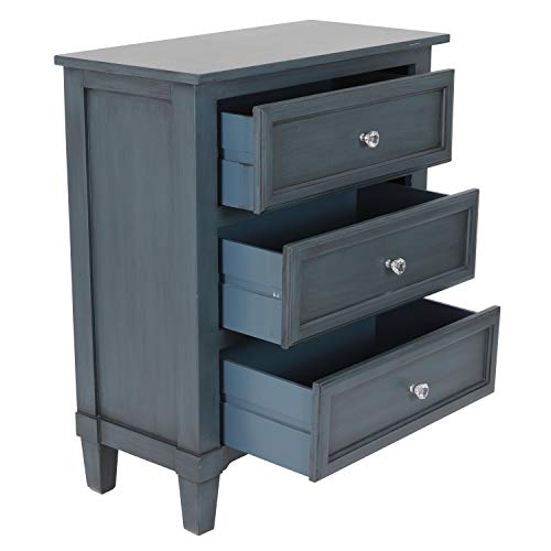 Decor Therapy Beckett 3-Drawer Side Table, 24x12x28, Antique Navy - Image 3