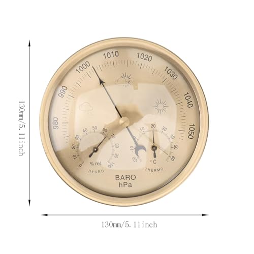 Dranvosk 3-in-1 Indoor Outdoor Barometer Thermometer Hygrometer Weather Station for Home Office Fishing – Accurate Digital Barometers for Home Use