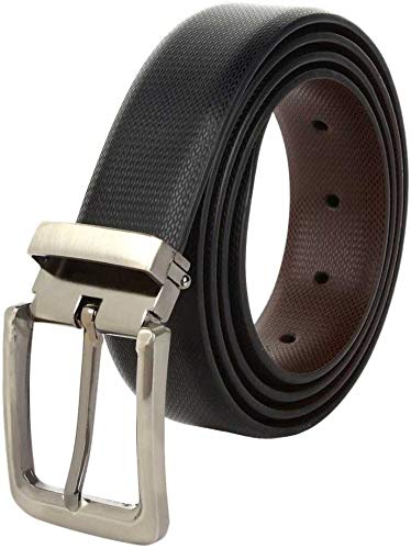 Image of Amicraft Faux Leather Men's Wallet & Belt Combo Set Black Brown Reversible Gift set