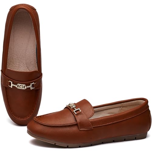 Image of Loafers for Women Comfortable Slip On Flats with Memory Foam Insole for Daily Wearing