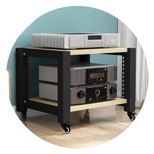 Easnuroz 2/3/4/5-Tiers HiFi Rack AV Shelf Rack Speaker Amplifier Cabinet TV Stand With Media Storage Shelves Audio Video Components for Ampli AV/Table...