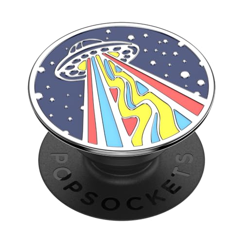 PopSockets PopGrip - Soporte y Agarre para Teléfonos Móviles y Tablets con un Top Intercambiable - Outta This World Enamel