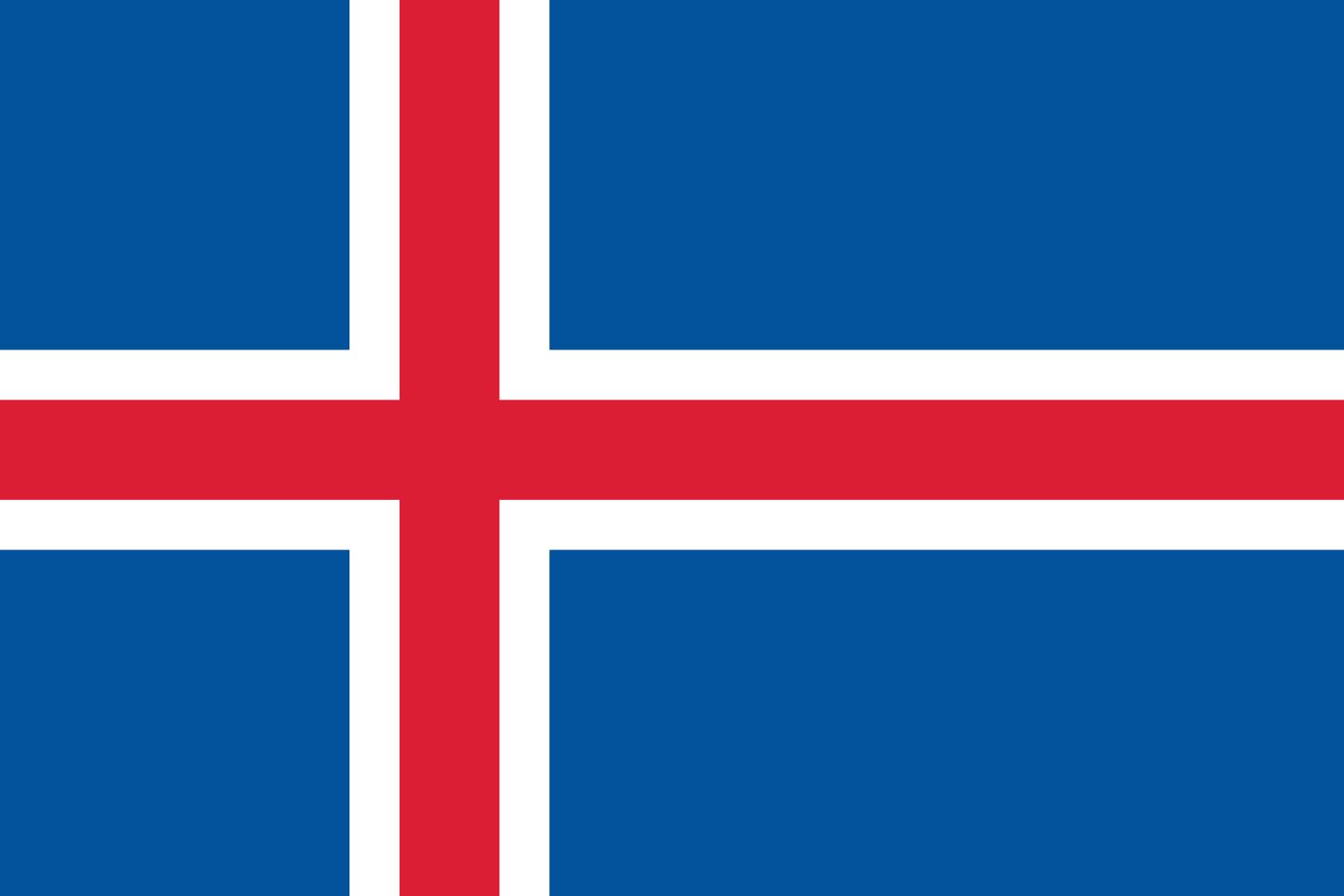 Drapeau paysage Islande 100x150cm de grand format 1.5m²