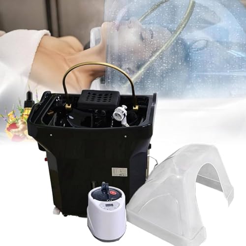 Lavabo portátil para Cabeza con Sistema de circulación extraíble y Doble Sistema de calefacción para Lavado de Cabello en Salones de Belleza.