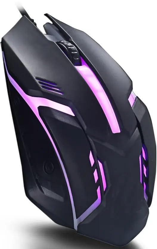 VYAR Laptop/Computer Mouse, USB Mouse, 7 RGB Breathing Colors Wired Optical Gaming Mouse (USB 2.0, Black)-picture-25