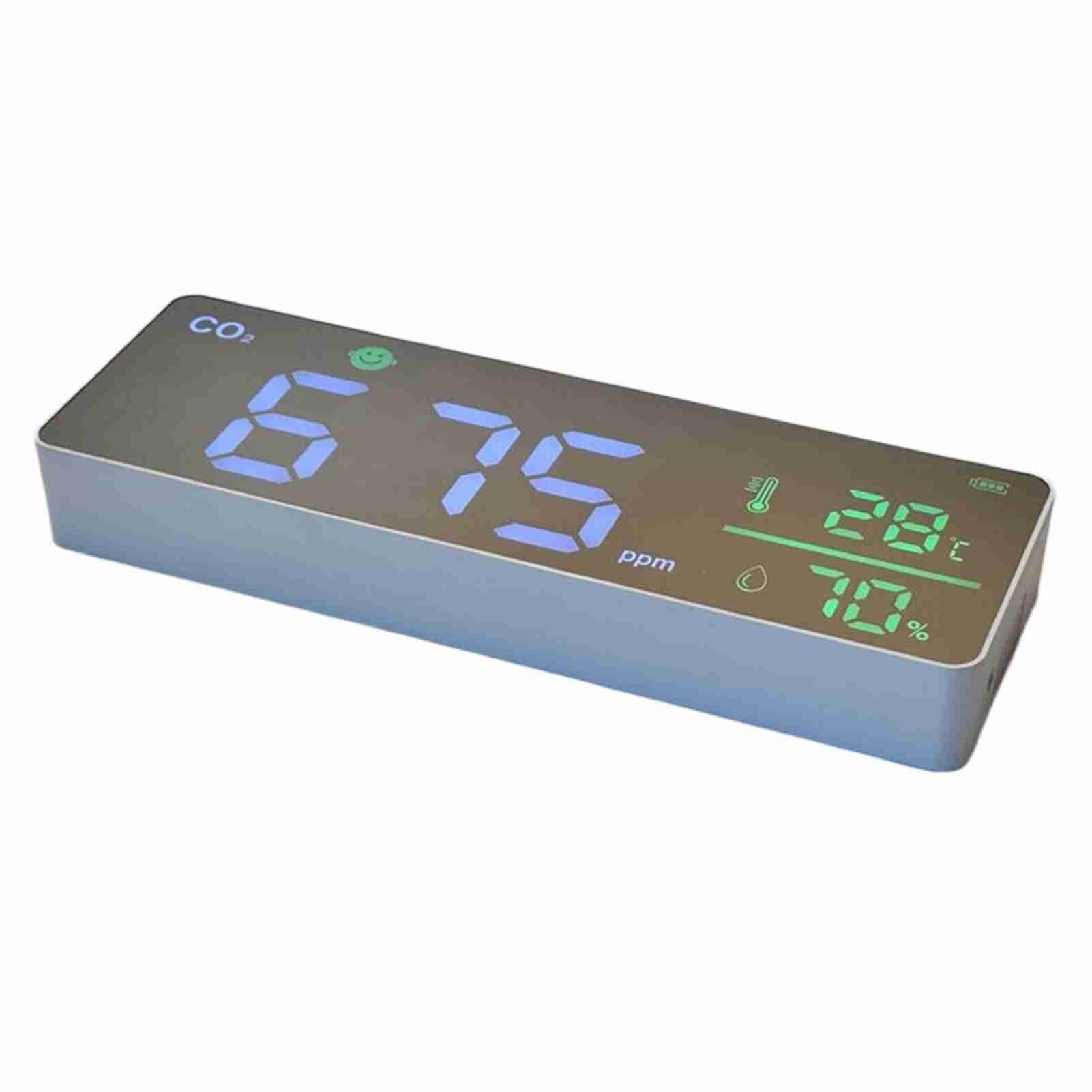 Monitor CO2 per Interni, Rilevatore di umidità e Temperatura Ad Alta Precisione, Batteria Ricaricabile per i Dati di Collegamento Dell'APP