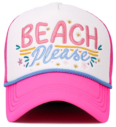 Image of Vacation Beach Camping Womens Baseball Cap Distressed Vintage Unconstructed Embroidered Patch Hat