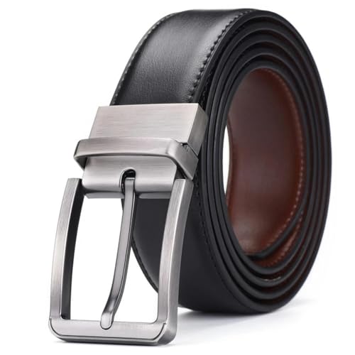 Ceinture en cuir véritable haut de gamme avec boucle ardillon rétro pour homme