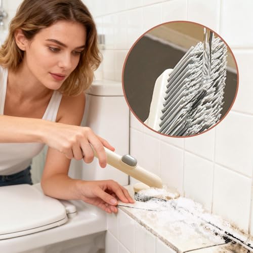 Cepillos de limpieza para espacios estrechos y grietas con dispensador 8