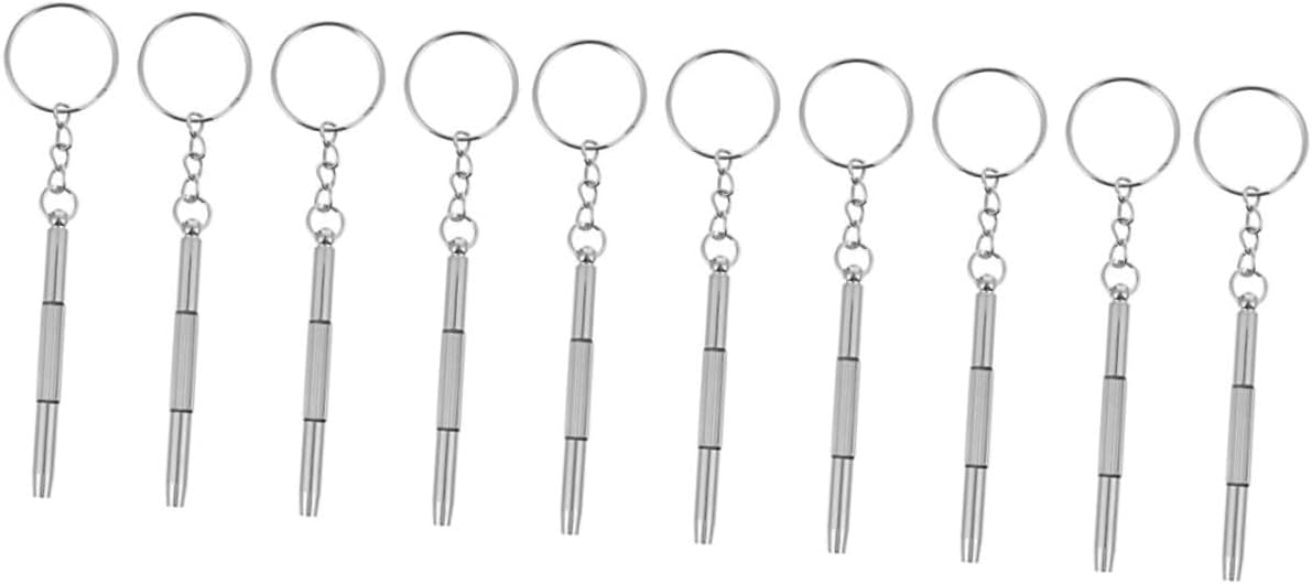 10pcs Portable Screwdriver Kit with Ring for Watch Band Repair