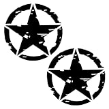 Design unique : les autocollants étoiles militaires ont un design unique, chacun avec un design étoile à cinq branches, avec un style militaire fort, idéal pour les voitures, camions, etc.
