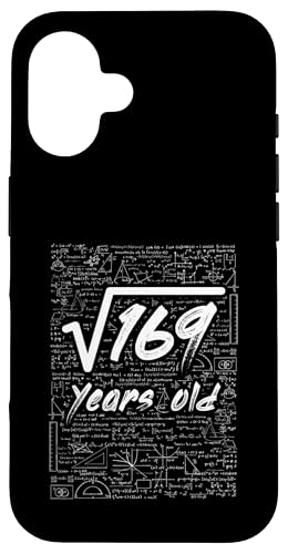 Square Root of 169 Funny 13th Birthday Math Design Carcasa para iPhone 16