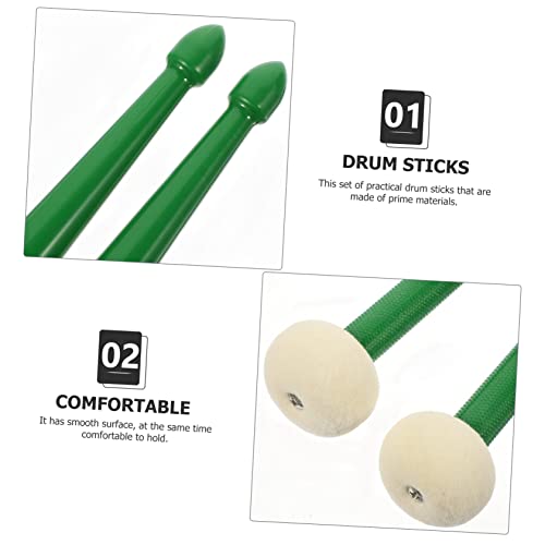 Baquetas de doble punta para batería, con puntas de nailon, para estudiantes y principiantes, accesorios para instrumentos musicales miniatura 3