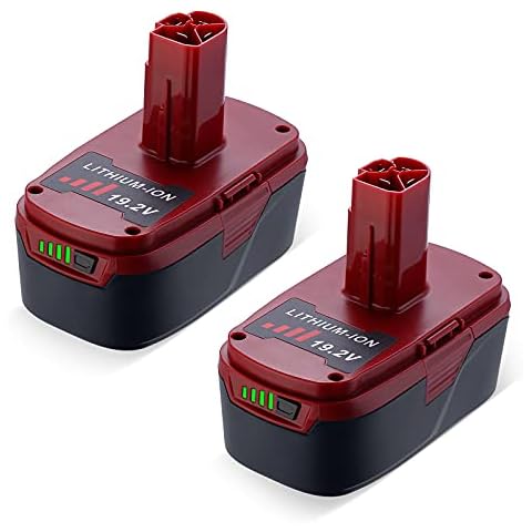 19.2V 6000mAh C3 Battery Compatible with Craftsman 19.2V Battery for DieHard XCP 130279005 1323903 130211004 11045 315.115410 315.11485 130285003 11375 Cordless Power Tool Batteries -2 Packs Cover