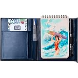 Viviva Colors A6 トラベルペイントセット – ポータブル水彩キット 16色 A6スケッチパッド レザーケース ウォーターブラシ&マーカー – 楽しく生き生きとしたポータブルトラベルアートキット 大人&子供用